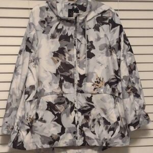 Isaac Mizrahi Li e multicolor hooded coat size medium